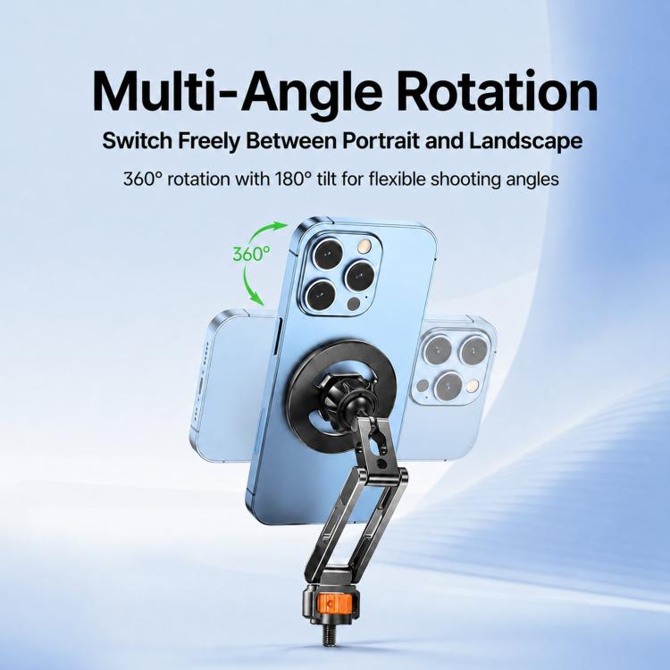 Attacco per treppiede con vite da 1/4 di pollice per fotocamere, monitor e luci ad anello., Magnetic Mount, Tension Phone Clamp, 17mm Ball Joint Base Only