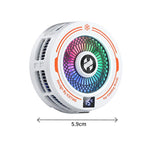 Dissipatore di calore per cellulari con intelligenza artificiale, radiatore magnetico a semiconduttore con display della temperatura e luce RGB., White, Black, With Clip White, With Clip Black