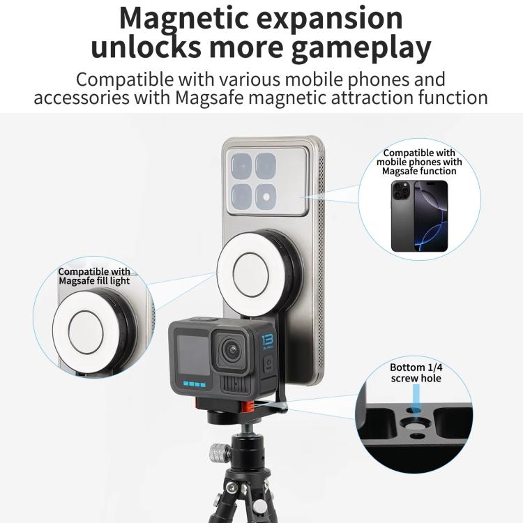 Magnetic Action Camera Mount Base, For GoPro & 2-Prong Cameras Ball Joint, For Insta360 GO 3/3S Quick Release, For GoPro 13 Quick Release, For DJI Action 5 Pro/4/3/2 Quick Release, For 1/4inch Screw Hole Camera, For 17mm Ball Joint Accessories         ...