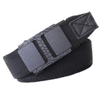 Cintura da uomo elastica intrecciata in nylon con fibbia scorrevole automatica, 105cm, 115cm, 125cm