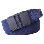 Cintura da uomo elastica intrecciata in nylon con fibbia scorrevole automatica, 105cm, 115cm, 125cm
