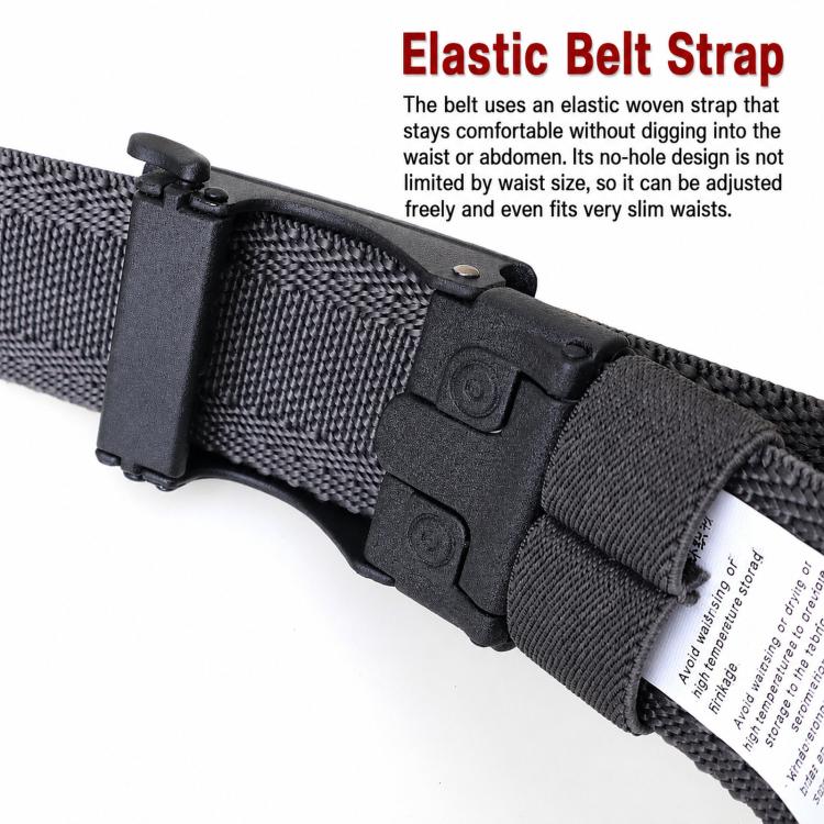 Cintura da uomo elastica intrecciata in nylon con fibbia scorrevole automatica, 105cm, 115cm, 125cm