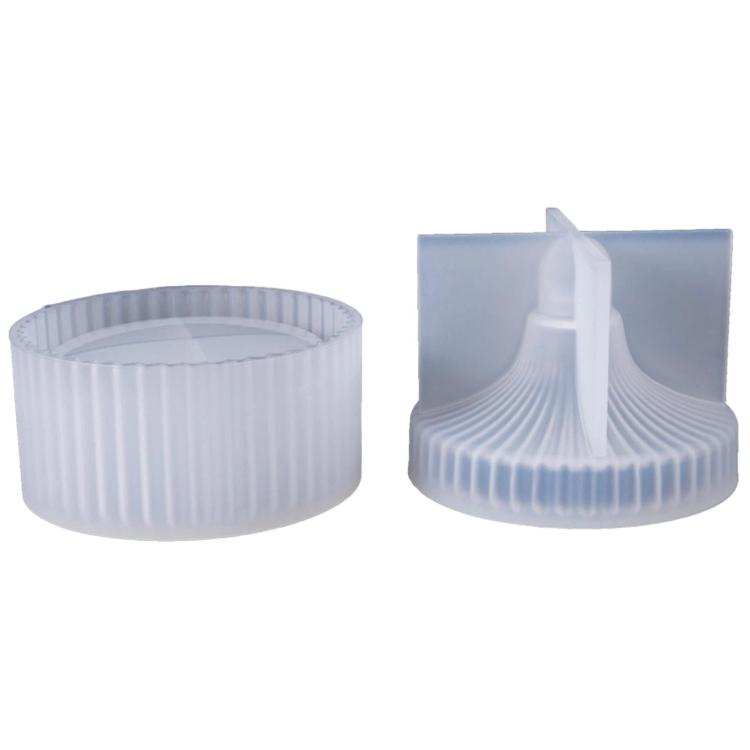 Stampo in silicone per scatola portaoggetti rotonda a righe, stampo per resina epossidica fai da te.
