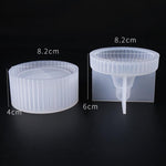 Stampo in silicone per scatola portaoggetti rotonda a righe, stampo per resina epossidica fai da te.