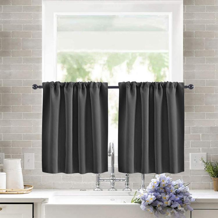 Tende a pannello corto con asta singola, spesse, ad alta densità, ideali per cucina e camera da letto., 132x46cm