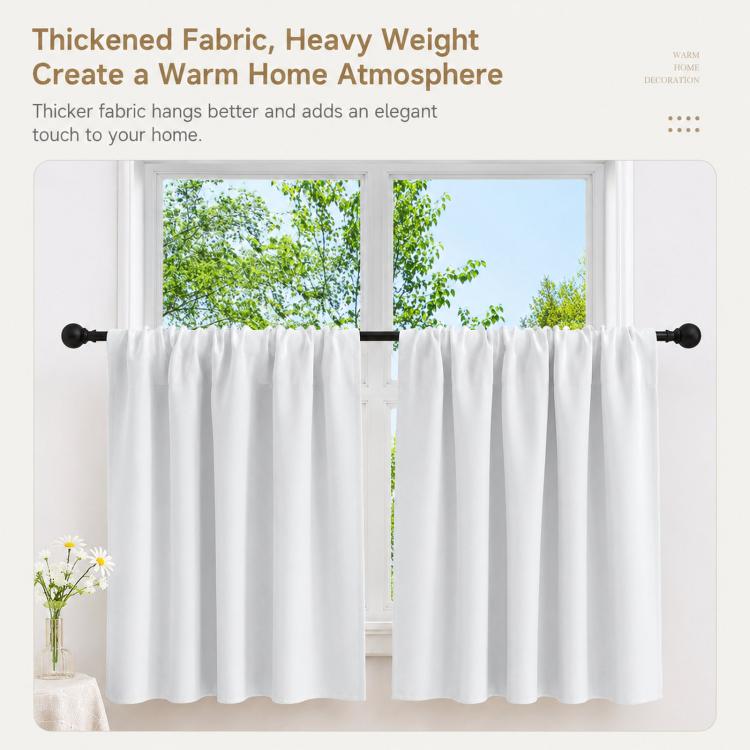 Tende a pannello corto con asta singola, spesse, ad alta densità, ideali per cucina e camera da letto., 132x46cm