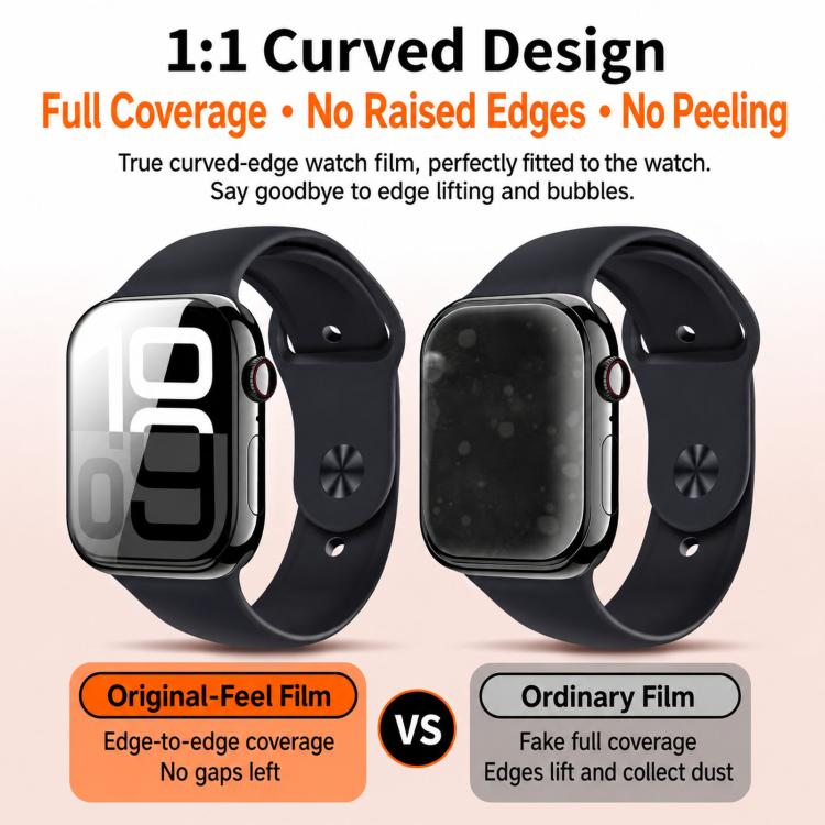 Pellicola protettiva antiriflesso HD trasparente per schermo, For Apple Watch Series 10 46mm, For Apple Watch Series 10 42mm, For Apple Watch Series 9/8/7 45mm, For Apple Watch Series 9/8/7 41mm, For Apple Watch SE/Series 6/5/4 44mm                    ...