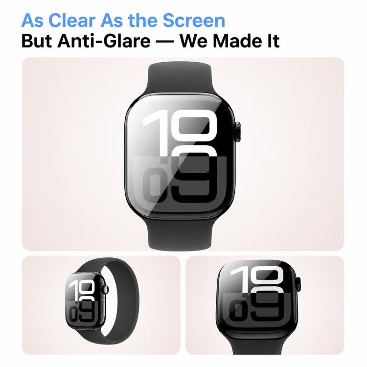 Pellicola protettiva antiriflesso HD trasparente per schermo, For Apple Watch Series 10 46mm, For Apple Watch Series 10 42mm, For Apple Watch Series 9/8/7 45mm, For Apple Watch Series 9/8/7 41mm, For Apple Watch SE/Series 6/5/4 44mm                    ...