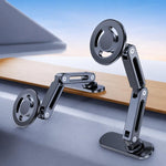 Supporto per telefono da auto con base allungata e snodo doppio per cruscotto curvo, Ring Magnetic Head, Solid Magnetic Head, Base with 17mm Ball No Magnetic Head