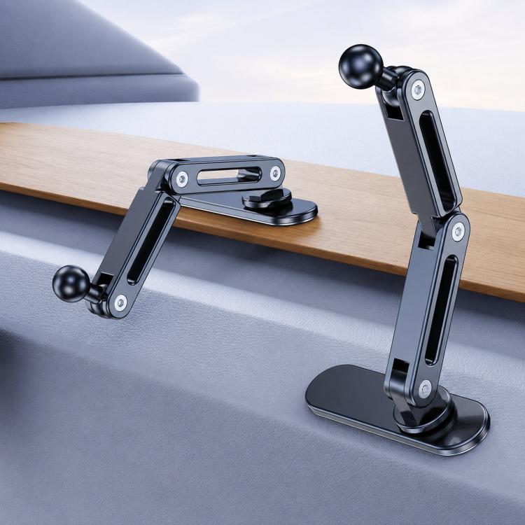 Supporto per telefono da auto con base allungata e snodo doppio per cruscotto curvo, Ring Magnetic Head, Solid Magnetic Head, Base with 17mm Ball No Magnetic Head