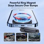 Supporto per telefono da auto con base allungata e snodo doppio per cruscotto curvo, Ring Magnetic Head, Solid Magnetic Head, Base with 17mm Ball No Magnetic Head