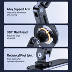Supporto per telefono da auto con base allungata e snodo doppio per cruscotto curvo, Ring Magnetic Head, Solid Magnetic Head, Base with 17mm Ball No Magnetic Head