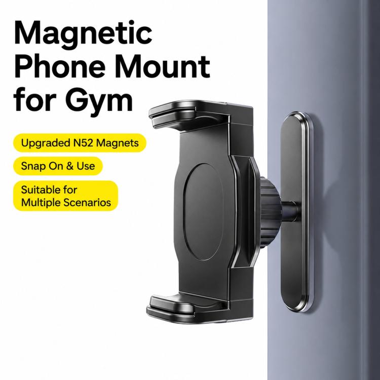 Supporto magnetico per telefono da palestra con clip, girevole a 360 gradi, per allenamento, modello C20C-J2, C20C-J2