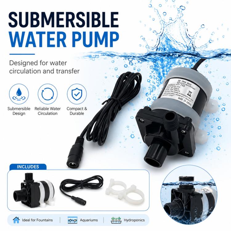 Pompa sommergibile brushless Smart Toilet per acquario, DC4212-A-12V, DC4212-A-24V, DC4212-B-12V, DC4212-B-24V
