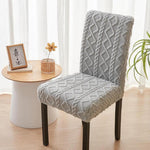 Coprisedie elasticizzati in tessuto jacquard intrecciato spesso