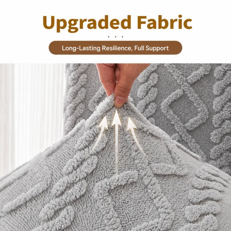 Coprisedie elasticizzati in tessuto jacquard intrecciato spesso