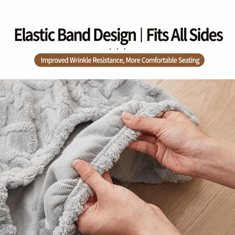 Coprisedie elasticizzati in tessuto jacquard intrecciato spesso