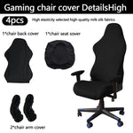 Coprisedia elastico per gaming, sedia da ufficio e computer, con copribraccioli, 4-Piece Set