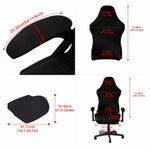 Coprisedia elastico per gaming, sedia da ufficio e computer, con copribraccioli, 4-Piece Set