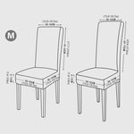 Coprisedia elasticizzato per sedia da pranzo con schienale alto a rombo, fodera per sedia da cucina, M 45-60cm Height, L 60-70cm Height