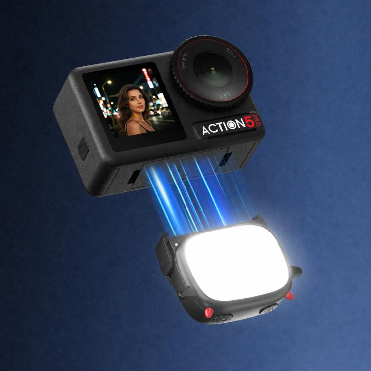BRDRC Accessorio luce di riempimento portatile per selfie Monster, For DJI Osmo Action 3 / 4 / 5 Pro, For DJI Osmo Action 6 / Nano