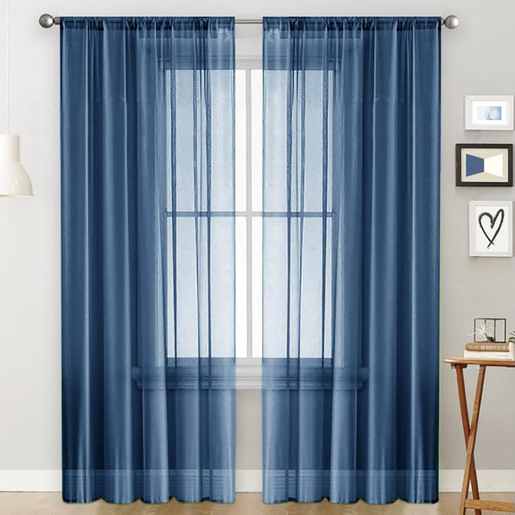 Tende singole trasparenti, filtranti per la luce, con passante per asta, in voile, per finestre., 132x213cm