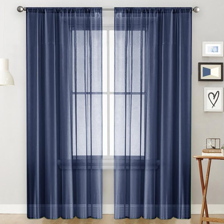 Tende singole trasparenti, filtranti per la luce, con passante per asta, in voile, per finestre., 132x213cm