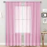 Tende singole trasparenti, filtranti per la luce, con passante per asta, in voile, per finestre., 150x250cm
