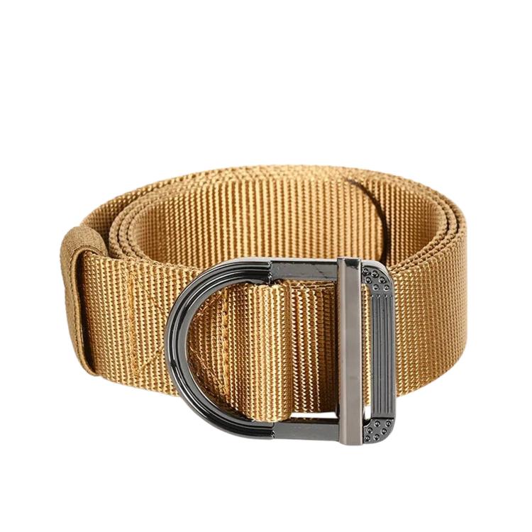 Cintura da uomo in nylon, ideale per lavoro e tempo libero, con fibbia ad anello a D in lega di zinco., 115cm, 125cm, 135cm