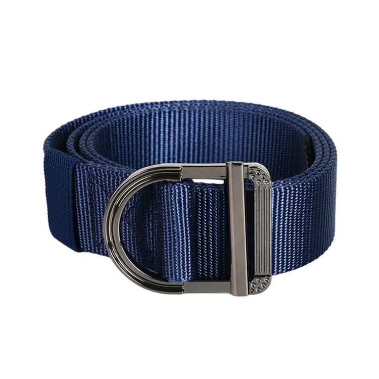 Cintura da uomo in nylon, ideale per lavoro e tempo libero, con fibbia ad anello a D in lega di zinco., 115cm, 125cm, 135cm