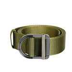 Cintura da uomo in nylon, ideale per lavoro e tempo libero, con fibbia ad anello a D in lega di zinco., 115cm, 125cm, 135cm