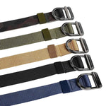 Cintura da uomo in nylon, ideale per lavoro e tempo libero, con fibbia ad anello a D in lega di zinco., 115cm, 125cm, 135cm