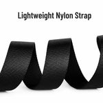 Cintura da uomo in nylon, ideale per lavoro e tempo libero, con fibbia ad anello a D in lega di zinco., 115cm, 125cm, 135cm