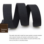 Cintura elastica da uomo in nylon con fibbia automatica