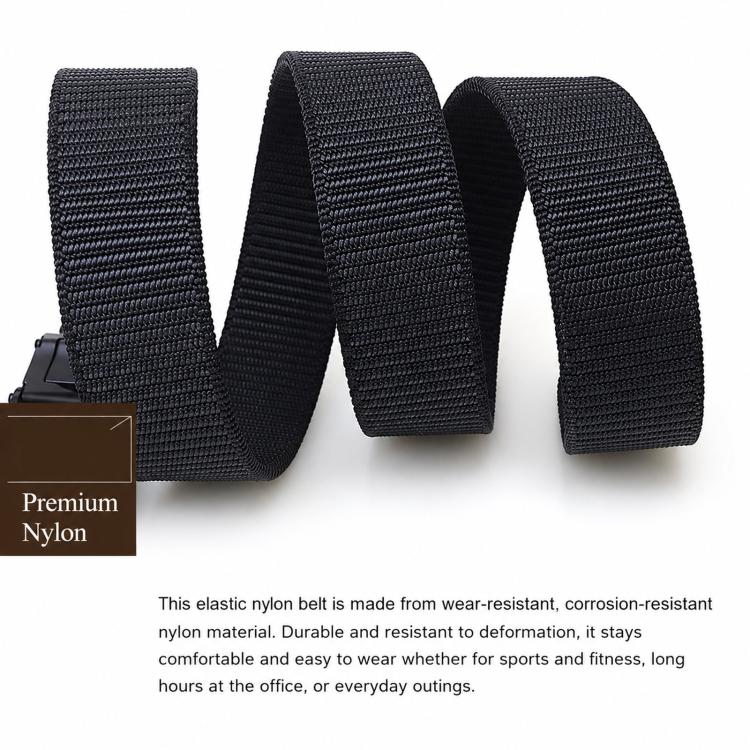 Cintura elastica da uomo in nylon con fibbia automatica