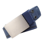 Cintura da uomo in nylon, casual, in tela, da lavoro, con fibbia liscia in lega di zinco., 115cm, 125cm