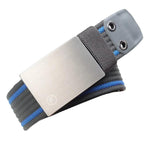 Cintura da uomo in nylon, casual, in tela, da lavoro, con fibbia liscia in lega di zinco., 115cm, 125cm