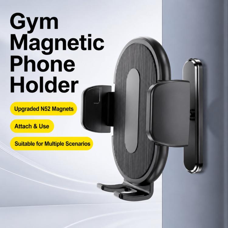 Supporto magnetico per telefono da palestra con clip, girevole a 360 gradi, supporto per telefono da allenamento, C20C-CZ17