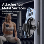 Supporto magnetico per telefono da palestra con clip, girevole a 360 gradi, supporto per telefono da allenamento, C20C-CZ17