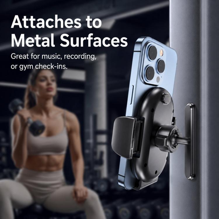 Supporto magnetico per telefono da palestra con clip, girevole a 360 gradi, supporto per telefono da allenamento, C20C-CZ17