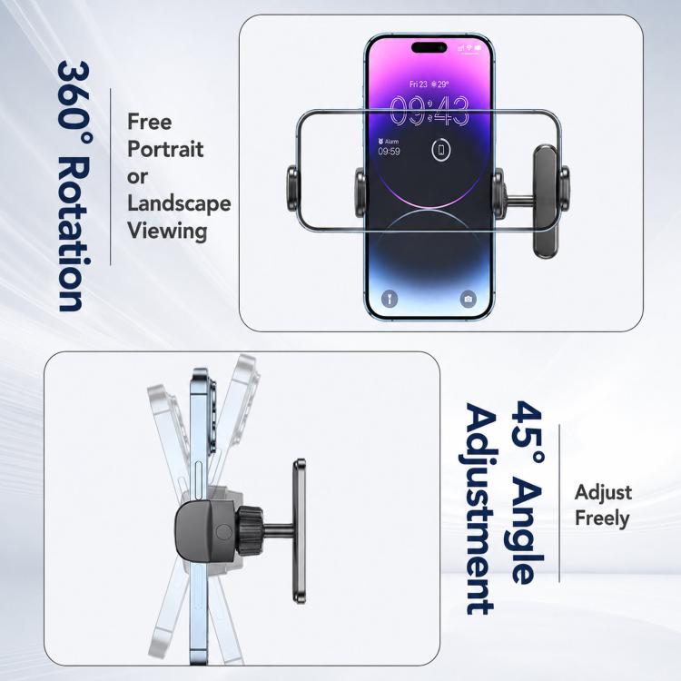 Supporto magnetico per telefono da palestra con clip, girevole a 360 gradi, supporto per telefono da allenamento, C20C-CZ17