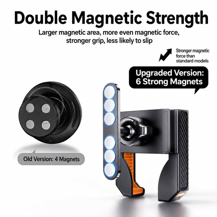 Supporto magnetico per telefono da palestra con clip, girevole a 360 gradi, ideale per l'allenamento., C20C-J6