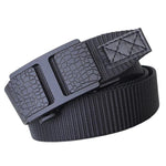 Cintura da uomo casual in tessuto, ideale per lavoro o ufficio, in nylon con fibbia automatica., 105cm, 115cm, 125cm