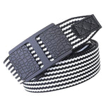 Cintura da uomo casual in tessuto, ideale per lavoro o ufficio, in nylon con fibbia automatica., 105cm, 115cm, 125cm