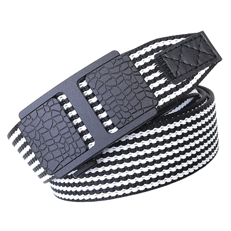 Cintura da uomo casual in tessuto, ideale per lavoro o ufficio, in nylon con fibbia automatica., 105cm, 115cm, 125cm