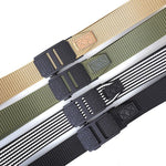 Cintura da uomo casual in tessuto, ideale per lavoro o ufficio, in nylon con fibbia automatica., 105cm, 115cm, 125cm