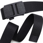 Cintura da uomo casual in tessuto, ideale per lavoro o ufficio, in nylon con fibbia automatica., 105cm, 115cm, 125cm