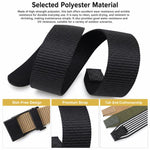 Cintura da uomo casual in tessuto, ideale per lavoro o ufficio, in nylon con fibbia automatica., 105cm, 115cm, 125cm