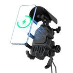 Supporto per telefono da moto con ricarica wireless e porte A+C