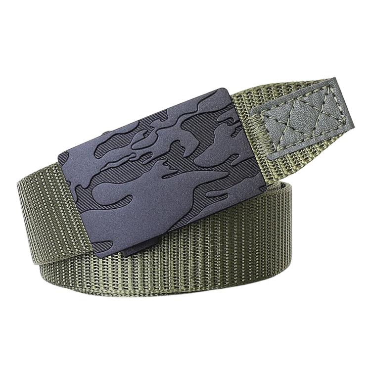 Cintura da uomo con fibbia automatica, cintura in nylon per attività all'aperto, 105cm, 115cm, 125cm